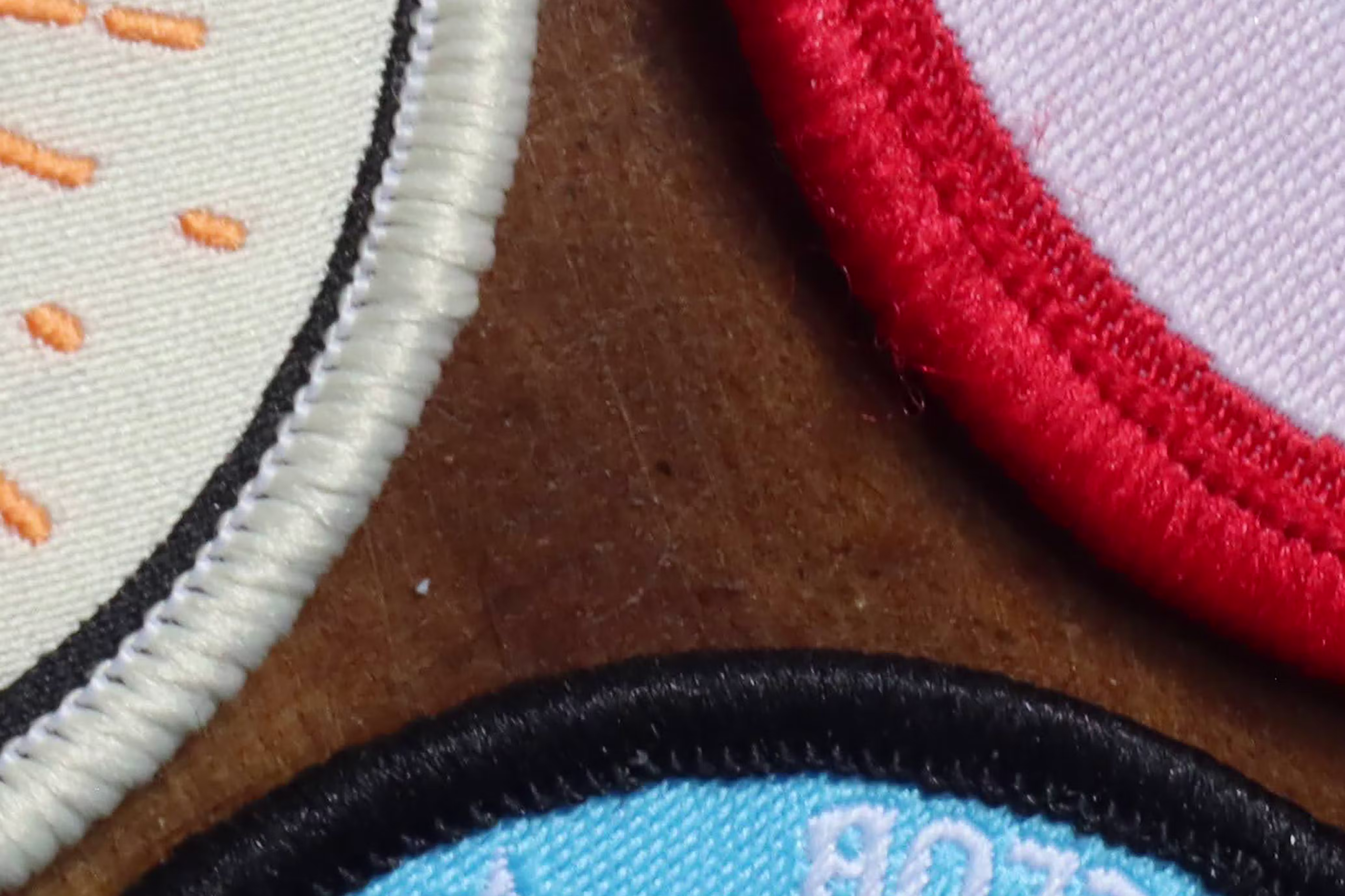 Woven Patches with Merrow Edge